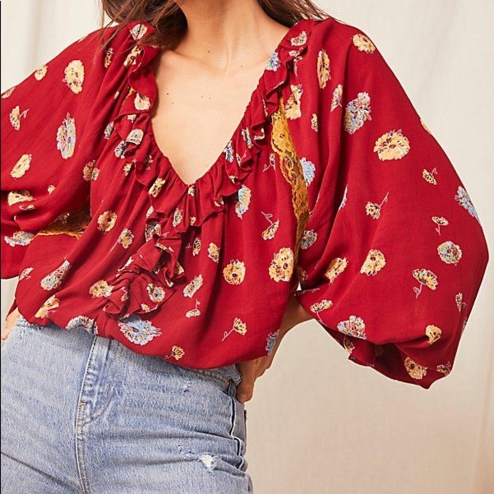 Free People Poppy Printed Bodysuit